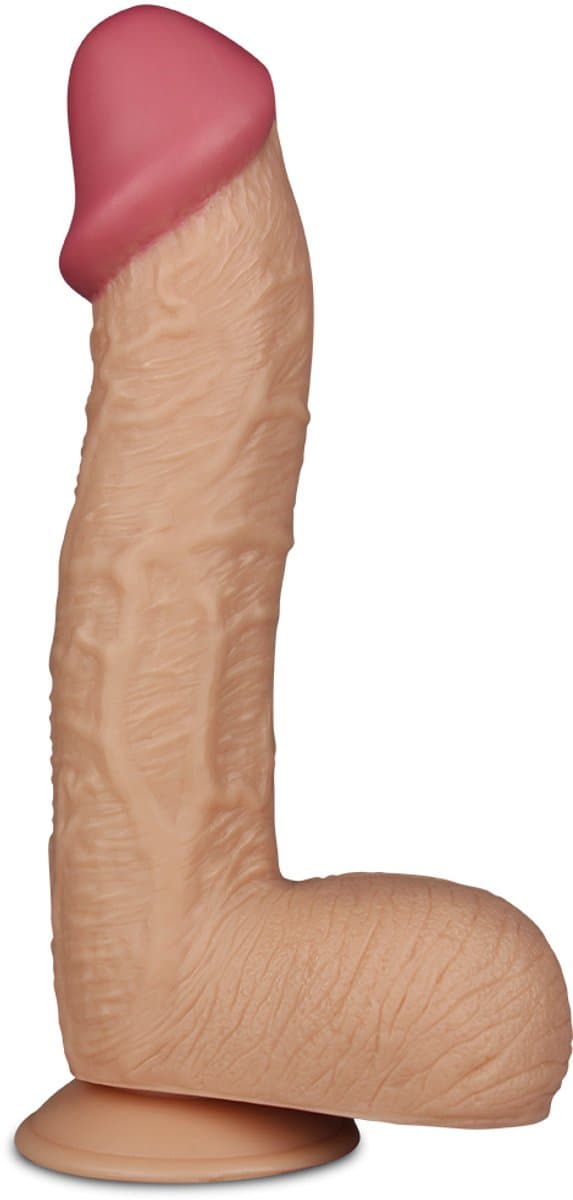 Realistische XXL King Size Dildo 28.5 cm lang en 5.4 cm dik - Levensechte Grote Dildo 28.5 cm lang - Realistische dildo met balzak en stevige zuignap - Realistische Dildo Met Zuignap en Balzak — afbeelding 1