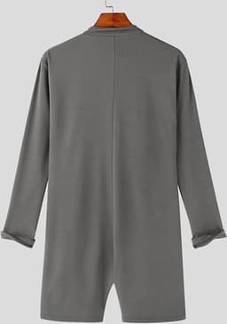 Heren Jumpsuit Grijs – Lange Mouwen Playsuit – Casual Comfort Outfit — thumbnail 6