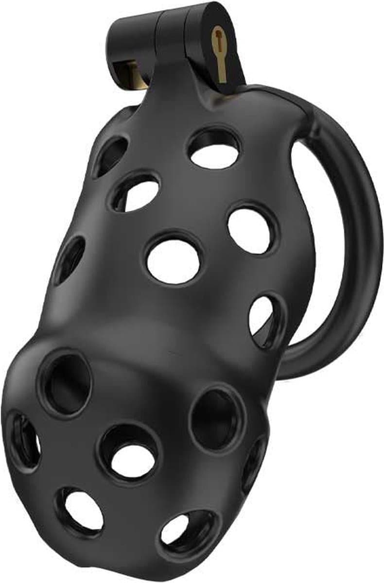Rimba Toys - P-Cage PC03 - Kunststof Kuisheidskooi - Peniskooi - Chastity - Zwart — afbeelding 1