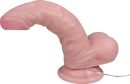 Huidkleurige realistische dildo met zuignap - Inclusief Vibratie en afstandsbediening. — thumbnail 6