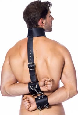 Bondage set Nek-Arm Boeien Leer M/L — thumbnail 2