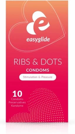 EasyGlide - Ribs and Dots Condooms - Condooms met Glijmiddel - 10 stuks — thumbnail 7