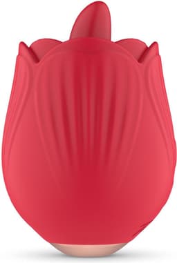Teazers - Roos Vibrator - Likken en Vibreren - Vibrators voor Vrouwen - Sex Toys voor Vrouwen - Vibrators - Clitoris Stimulator - Tong Vibrator - Rood — thumbnail 3