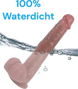 BUM BLING® Verwarmende Vibrator - Realistische Dildo - Vibrerende Dildo met Zuignap - Roze/Beige - Met Stootfunctie — thumbnail 6