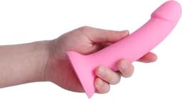 Banoch | Dildo Claes - zacht roze | siliconen met zuignap | 17 cm lang | Ø 3,4 cm — thumbnail 3