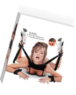 EIS, bondage- en positiehulp, zacht gevoerd, 2 hand- en enkelboeien — thumbnail 2