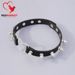 Love halsband met spikes - Choker - Outfit - Festival en feest - Leder - Vrouwen — thumbnail 2