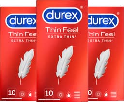 Durex - Condooms - Thin Feel - Extra Thin - 3x 10 stuks — thumbnail 1