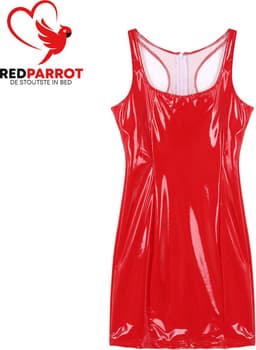 Korte latex jurk - Strak - Rood - Erotisch - Mini dress — thumbnail 2