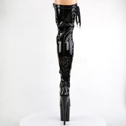Pleaser - FLAMINGO-3050 Plateau Overknee Laarzen - Paaldans schoenen - 41 Shoes - Zwart — thumbnail 5