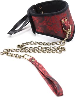 Banoch - posture Collar & leash Courtesan Red - halsband met riem - rood - bdsm — thumbnail 7