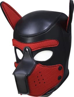Banoch - Lindo Perrito Rojo Neoprene - honden masker puppy play rood neopreen — thumbnail 5