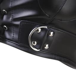 Banoch - Gimp/2 Black - zwart bondage masker van pu leer - bdsm — thumbnail 14