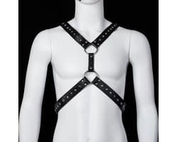 Banoch | Chest harness Raimond - kunst leer harnas voor man
