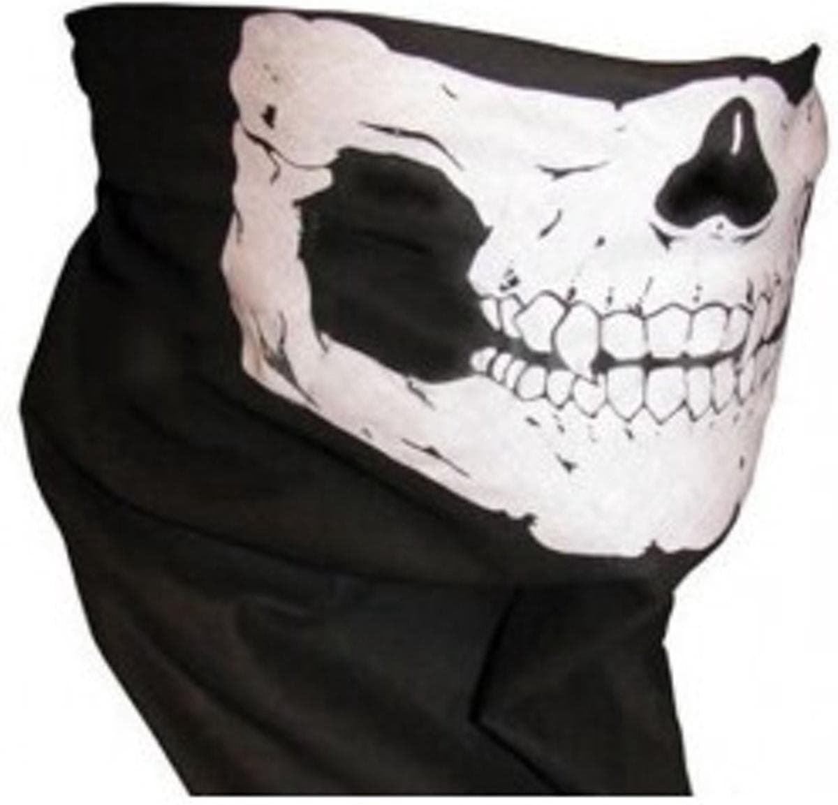 Skull face mask  - doodshoofd, schedel, masker col en sjaal - DisQounts — afbeelding 1