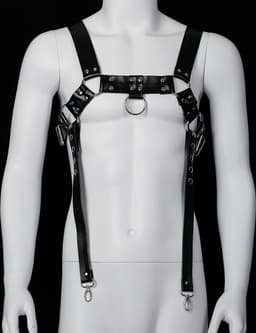 Banoch | Chest harness Raiko - imitatie leer harnas voor man — thumbnail 1
