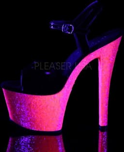 Pleaser - SKY-309UVLG Sandaal met enkelband, Paaldans schoenen - Paaldans schoenen - 40 Shoes - Roze — thumbnail 3