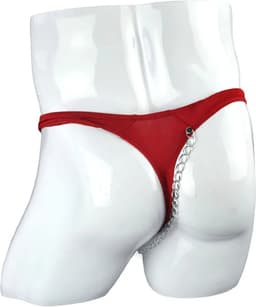 String-Latex-Heren-Sexy-Goedkoop-Ketting-Drukkers-Erotisch-Gay-Homo-Spannend-Rood — thumbnail 2