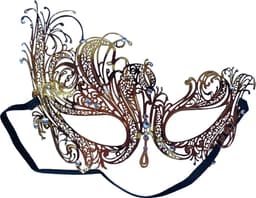 Masker gala - Goud - gezichts masker - Masker vrouw - Rollespel masker - Bal masker - Carnaval masker - Gemaskerd bal - BDSM - Rollespel — thumbnail 1