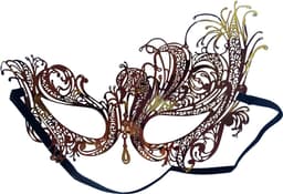 Masker gala - Goud - gezichts masker - Masker vrouw - Rollespel masker - Bal masker - Carnaval masker - Gemaskerd bal - BDSM - Rollespel — thumbnail 2