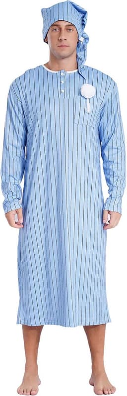 Heren sissy pyjama - Mantel en Hoed - Rollenspel - Erotisch - Sexy - Nachtkleding - Goede kwaliteit — thumbnail 4