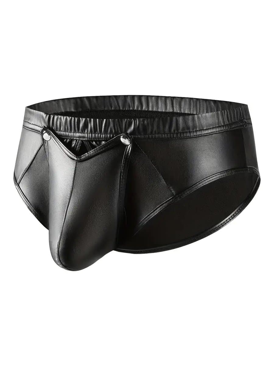 Slip-Heren-Sexy-Zwart-Goedkoop-Erotisch-Kwaliteit-Opwindend-Opvallend-Katoen-Latex-Drukkers — afbeelding 1