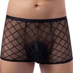 LekkerStout Boxershorts - Doorschijnend - Zwart - Sexy Herenondergoed | XL | ( LS149 ) — thumbnail 1