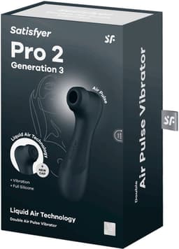 Satisfyer, vibrator, drukgolfvibrator, 'Pro 2 Generation 3', 16,5 cm, vloeibare luchttechnologie, incl. extra opzetstuk, 2 apart regelbare motoren — thumbnail 2