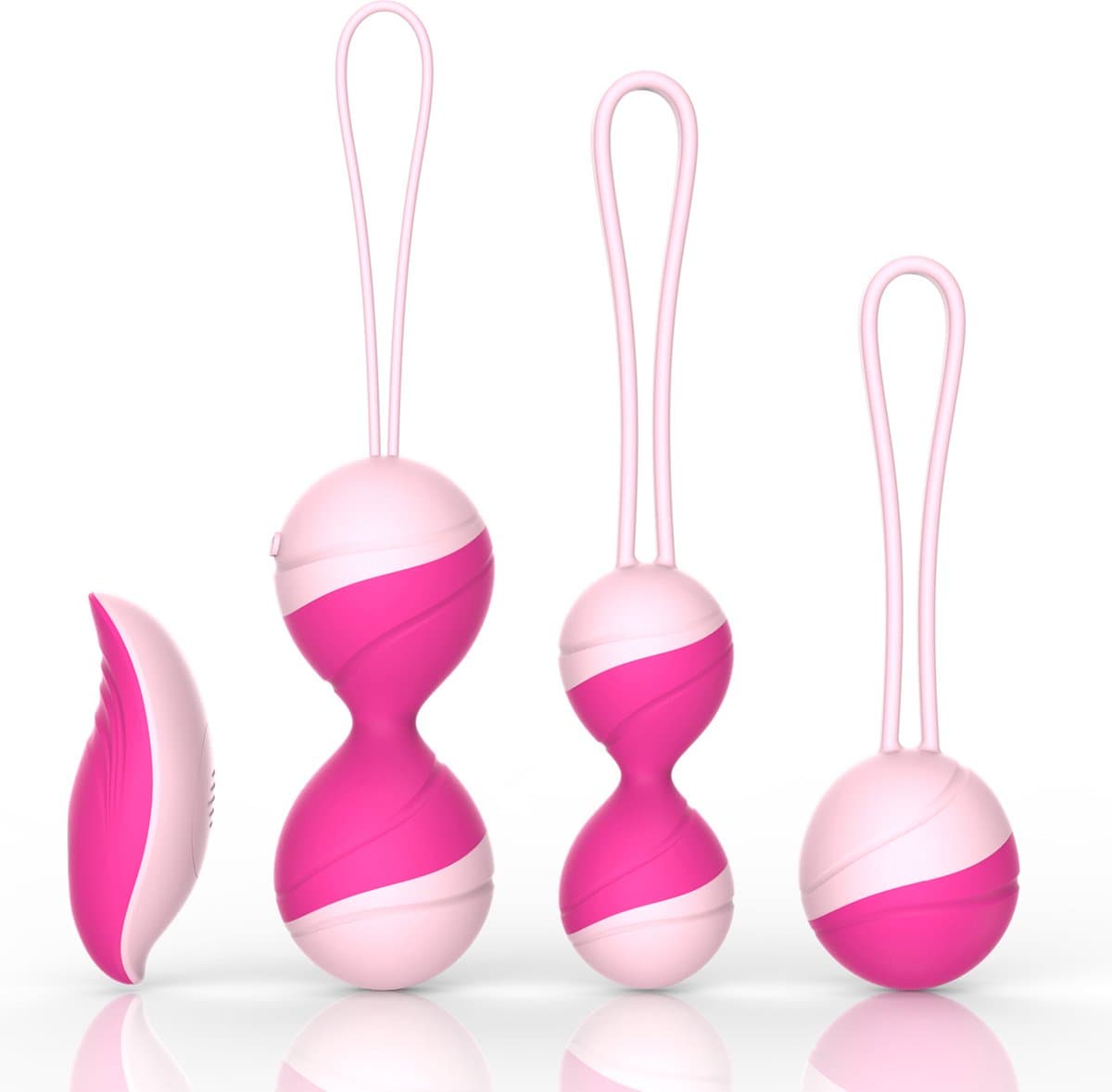 Playbird® - Bekkenbodemtrainer Set - Fuchsia - Met Afstandsbediening - Vaginale Balletjes - Kegel Trainer — afbeelding 1