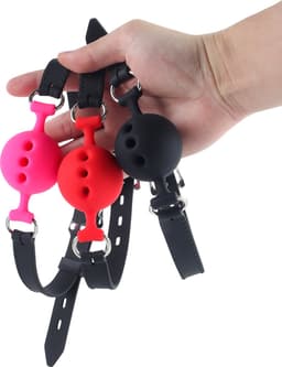 Banoch - ballgag siliconen medium - roze Ø 4,5 cm — thumbnail 10