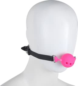 Banoch - ballgag siliconen small - roze Ø 3,5 cm - bdsm — thumbnail 4