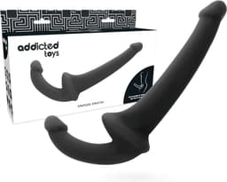 ADDICTED TOYS | Addicted Toys Strapless Strapon Black | Double Dildo | Sex Toy for Women — thumbnail 1