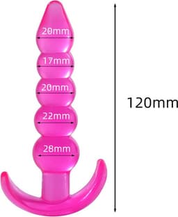 Erodit ® Jelly anal set roze, buttplug set- vibrerende kralen buttplug -G-Spot -Prostaat- Anaal dildo- Seksspeeltjes beginners - sex toys - seksspeeltjes- Erotiek voor vrouwen - mannen- koppels — thumbnail 3