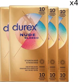 Durex Condooms Nude Huid-Op-Huid Gevoel 10st x4 — thumbnail 1