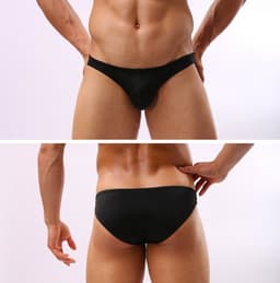 Sexy zwemslip mannen laag model - zwembroek - zwart - maat L/XL — thumbnail 4