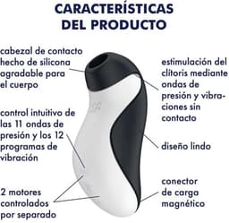 Satisfyer, vibrator, drukgolfvibrator, 'Orca', 11,5 cm, 2 apart regelbare motoren, waterdicht (IPX7), ergonomisch design — thumbnail 7
