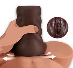 Quick Relief Kira™ - Masturbator - Pocket Pussy - 2 in 1 Vagina en Anus - Sex Toys voor Mannen - Realistisch - Zwart — thumbnail 8