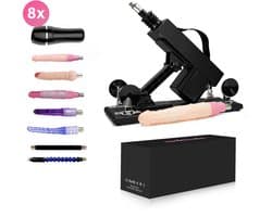 Compleet Khalifa Sex Machine Pakket met 8 Opzetstukken – Inclusief Dildo’s en Pocket Pussy – Seksmachine voor Mannen en Vrouwen – Neukmachine – Fuck machine – Discreet Verzonden