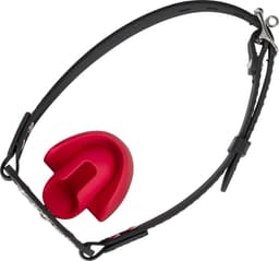 Rimba Mondknevel met Bit - Zwart/Rood — thumbnail 2