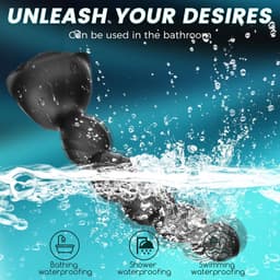 Daity Siliconen Anale Plug met Afstandsbediening en Vibratie – Anale Trainingsset voor Vrouwen – Anale Kralen en Trainerset – Anale Seksspeeltjes voor Volwassenen – Ontspanningshulpmiddel voor Mannen en Vrouwen — thumbnail 2