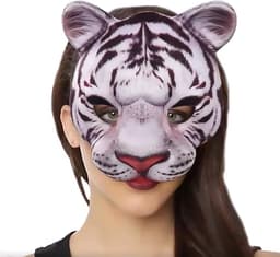 Realistisch Geprint Halve Masker voor Dierenkostuum, Tijger Masker voor Halloween, Carnaval, Feest, Cosplay en Verkleedpartijen — thumbnail 2