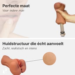 Pillow Pleasure® Olivia - 3-in-1 Pocket Pussy Basisbundel - Realistische Masturbator met Vagina, Mond & Anus - Inclusief Glijmiddel & Accessoires - Sexpop - Zelf aftrekken - Kunstvagina — thumbnail 3
