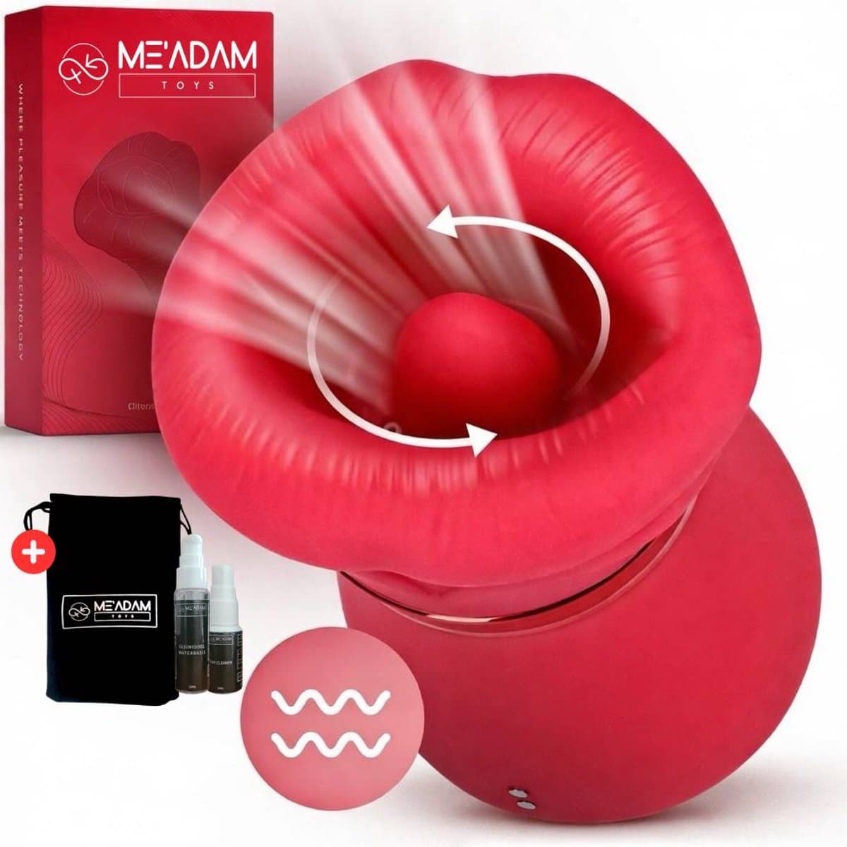 ME'ADAM - Tong Vibrator voor Vrouwen – Clitoris Stimulator met Zuigfunctie – Waterbestendig - Sextoys voor vrouwen — afbeelding 1