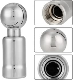 Dailygoods- Sprayball 3/4 Inch - Roestvrij Staal - Zelfreinigend - 360° Spuitdekking - Maximale Reinigingsdiameter 6 m - Duurzaam Ontwerp - Reinigingskop — thumbnail 5