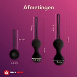 Quick Relief Kegel Balls™ - Bekkenbodemtrainer voor vrouw - Vaginale balletjes - Geisha ballen - Kegel Balls met 3 verschillende gewichten — thumbnail 2