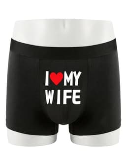Boxershort met tekst I Love My Wife – Ondergoed Heren – Cadeau voor Man – Boxer Katoen Stretch - Maat M — thumbnail 4