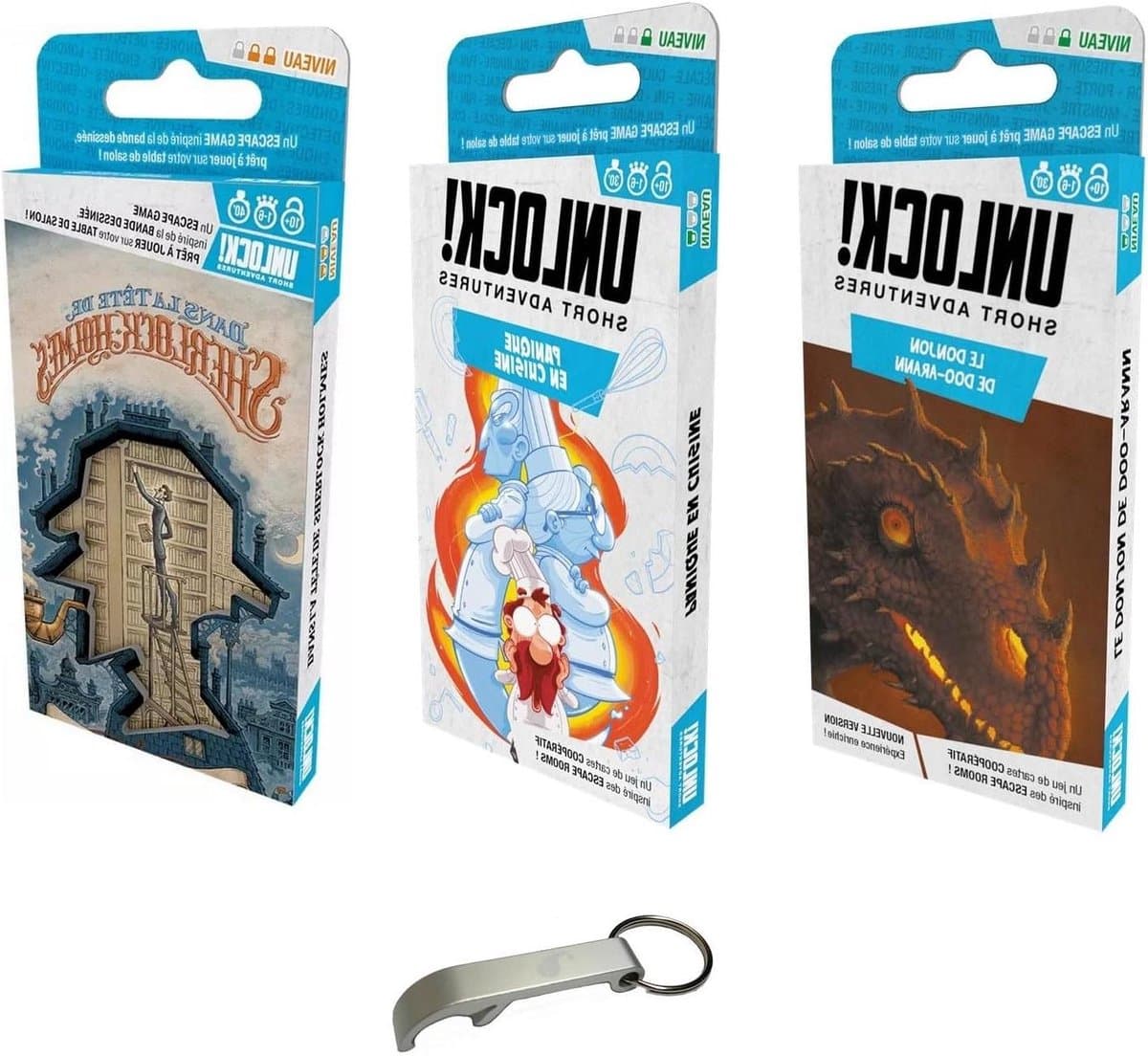 Unlock Short Adventures - Escape Room Spel - Puzzels Oplossen - Franse Versie - 3 Spellen - Meerdere Kleuren — afbeelding 1