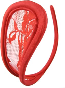 Zeloria C-String met Kant – Naadloze Onzichtbare Slip zonder Bandjes – Rood — thumbnail 1