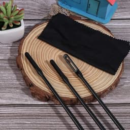Fluit Reinigingsset - Fluit Cleaner Kit - Mondharmonica Onderhoud - Gladde Kunststof Staaf - 345 cm Staaf - Zwart — thumbnail 3