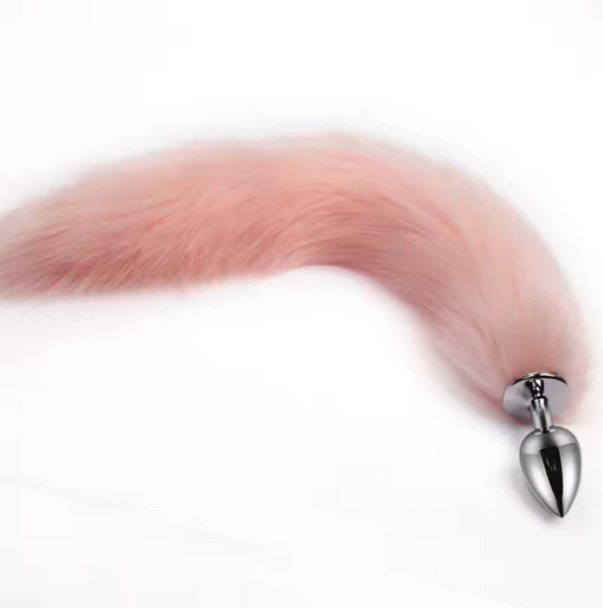 Roze buttplug met fluffy staart - Vossenstaart buttplug - Foxtail - Anale Buttplug - Unisex - Vossenstaart - Lichtroze - Sekstoy - Sexspeeltje - Unisex - CHPN — afbeelding 1
